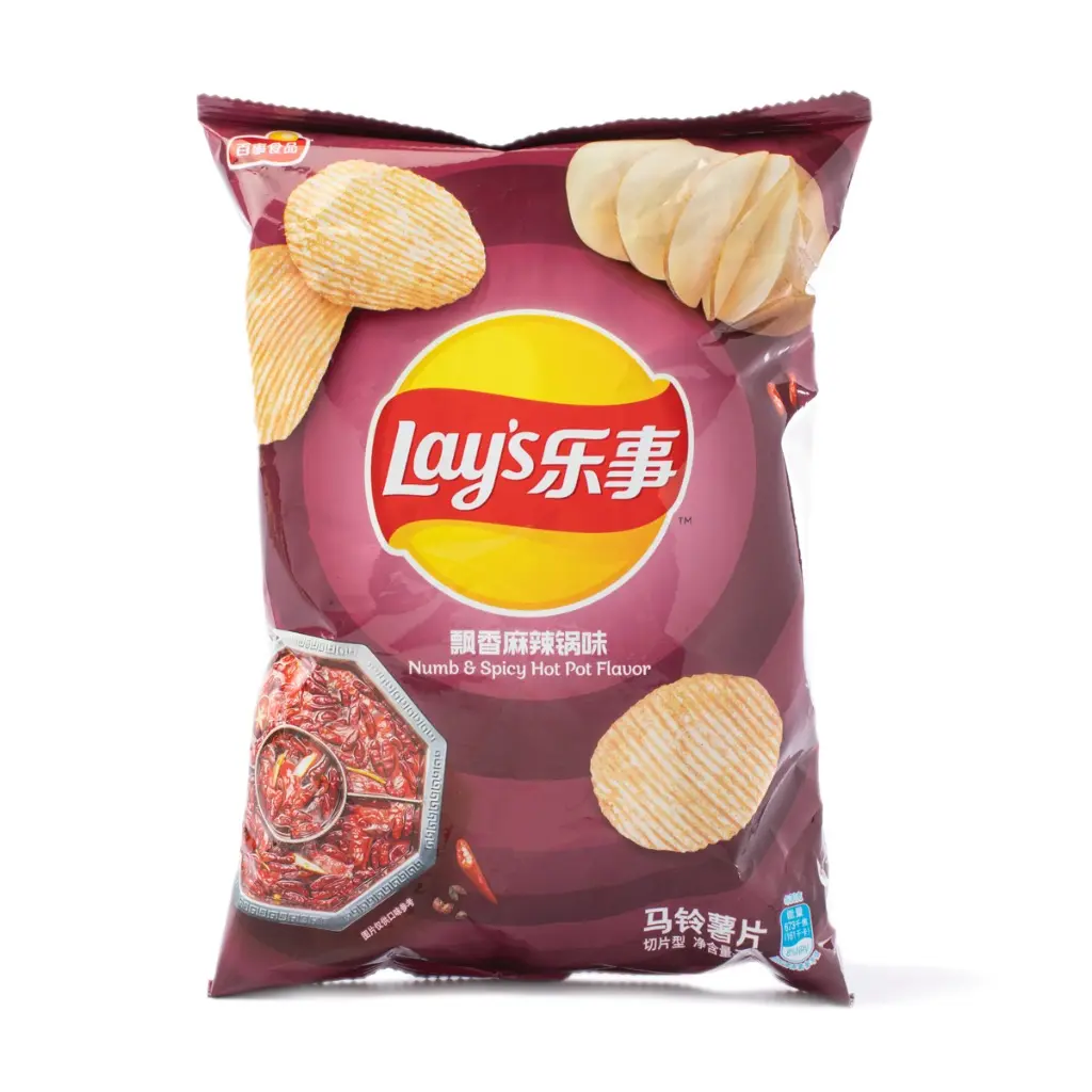 Lay's Potato Chips, Numb and Spicy Hot Pot Flavor 70 g Lay's Potato Chips, Numb and Spicy Hot Pot Flavor 70 g