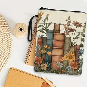 Floral & Vintage Book Pattern Notebook Case, 1 Count Book Cover, Washable & Durable Book Cover for Paperbacks, Notebook, Office Desk Accessories