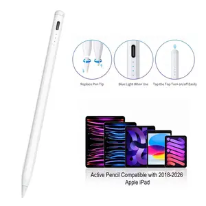 Stylus Pen for iPad Supports Fast Charging, Palm Rejection, and Tilt Sensitivity,Active Pencil Compatible with 2018-2025 Apple iPad Pro 11\"/12.9\"/M4, iPad Air 3/4/5/M2/M3/M4, iPad mini 5/6/7 Gen