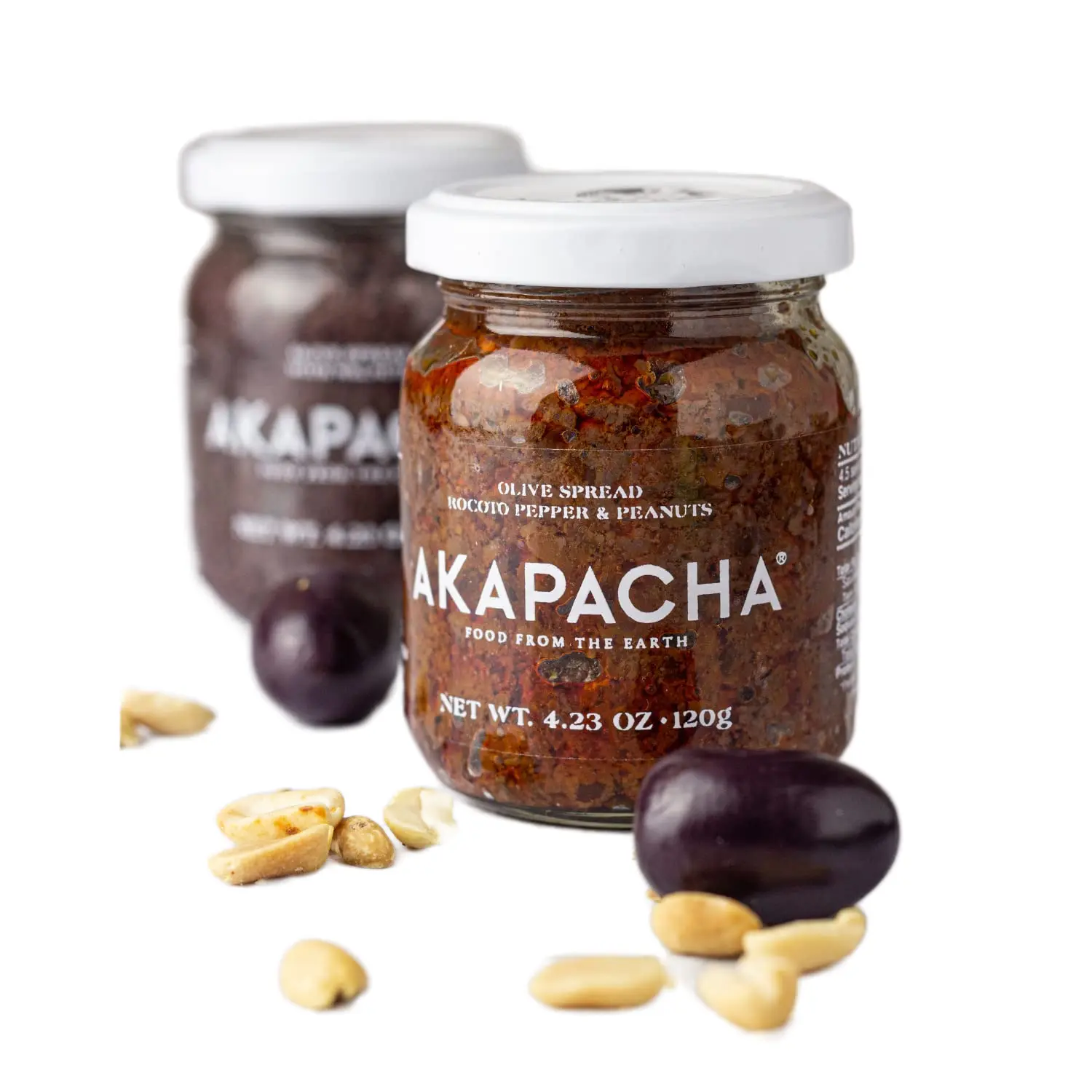 Akapacha Olive Spread with Rocoto Pepper & Peanuts - Bold Vegan Chilean Gourmet Spread 4.23 oz, Handcrafted with Azapa Valley Olives & Bolivian Peanuts
