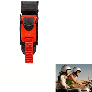 Upgrade Your Motorcycle Helmet with this Easy-to-Use Red and Black Quick Release Buckle! Biker Accessories