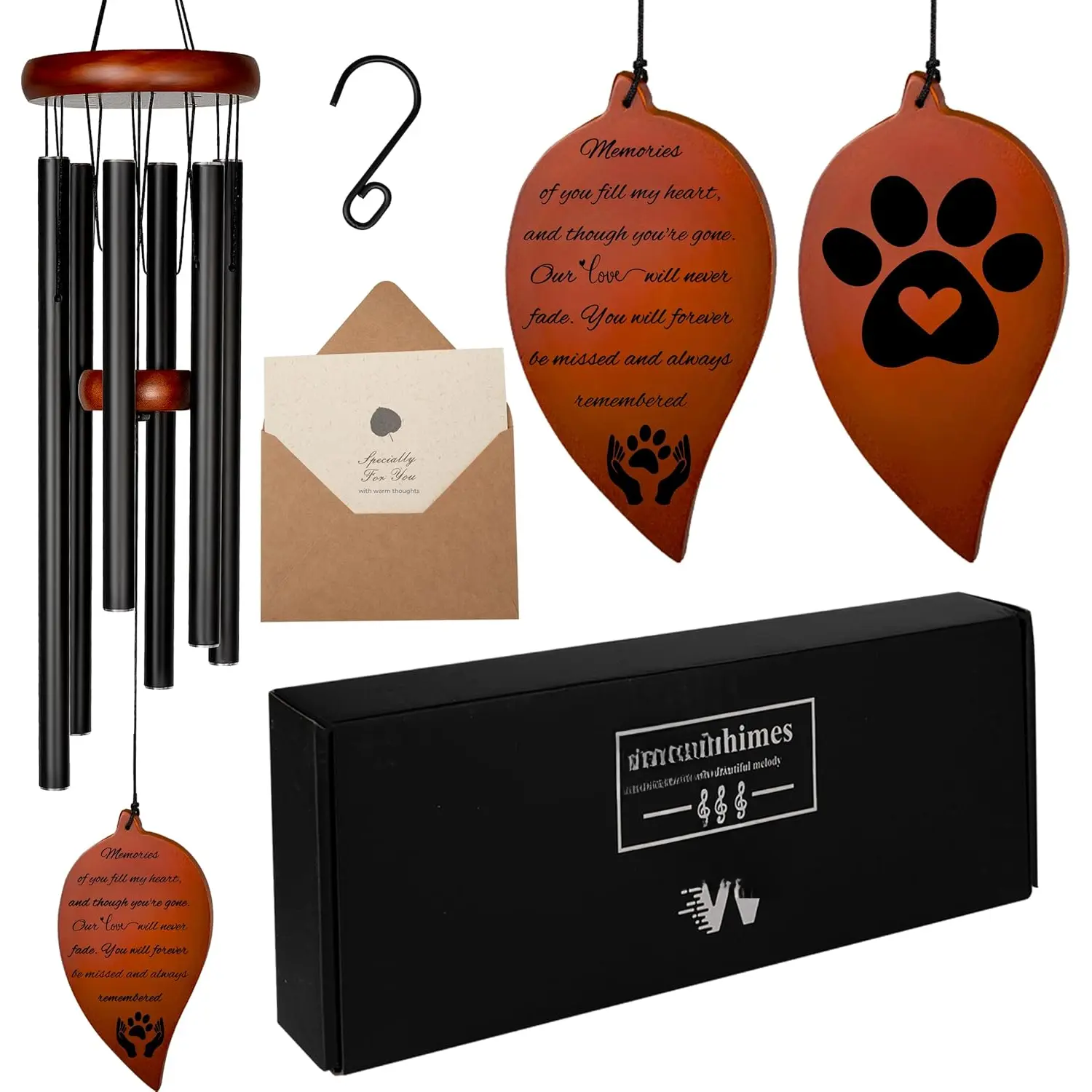 Pet Memorial Wind Chimes For Dogs - 32.5" Pet Remembrance Wind Chime -  Memorial Gifts For Loss Of  - Prime Bereavement  Idea For Loss Of  Sympathy  - Bereavement Gifts Dogs