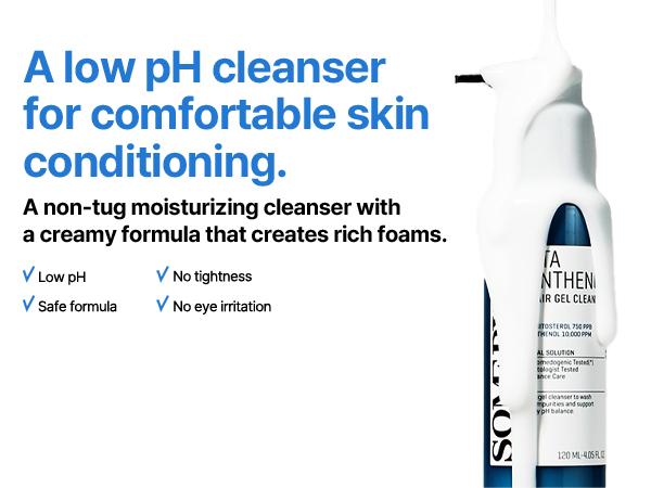 Beta-Panthenol Repair Gel Cleanser 4.05oz, 120ml - Acids, pH Balancing, Moisturizing Facial Cleanser - Korean Skincare