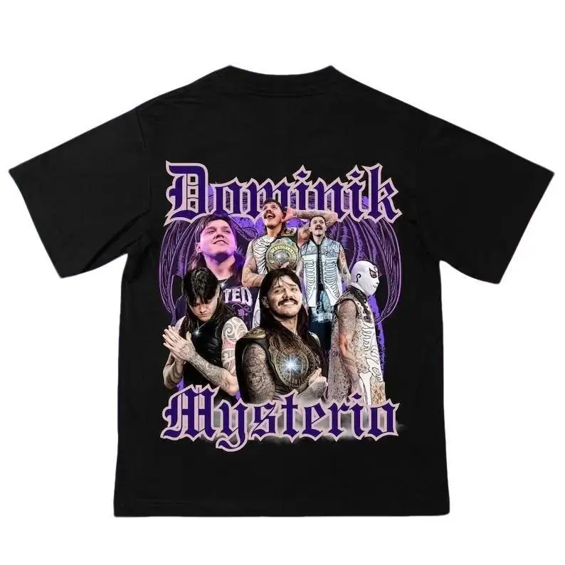 Dominik Mysterio T-Shirt, Vintage Wrestling Graphics Tee, Fashion Cotton, Full Sizes, Full Colors, For Men, For Women