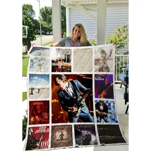 Joe Bonamassa Fleece Sherpa Blanket, Gift For Fans, Velveteen Plush Blanket, Birthday Ideas Gifts, Halloween Christmas Gift, Bedroom Home Decor
