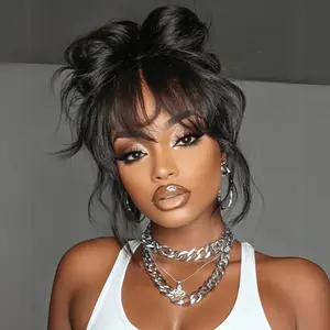 UNice Pre-Everything Fluffy Natural Loose Wave Wig with Curtain Bangs Glueless 13x4/7x5 HD Lace Human Hair Wigs Friendly for Beginners #greenish #TikTokShopSpringGlowUp