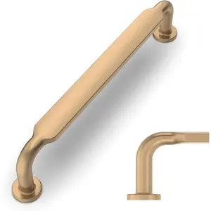 10 Pack Champagne Bronze Cabinet Pulls 5 Inch(128mm) Hole Centers Kitchen Cabinet Handles Solid Zinc Alloy Cabinet Hardware Drawer Pulls