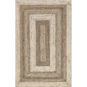Charlene Braided Border Jute Area Rug