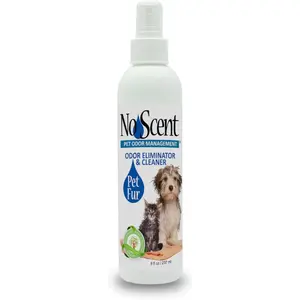 No Scent Pet Fur Odor Spray & Rinseless Cleaner for Dog, Cat, Hamster, Small Animal & Furry Pets (8 Fl Oz / 237 mL)