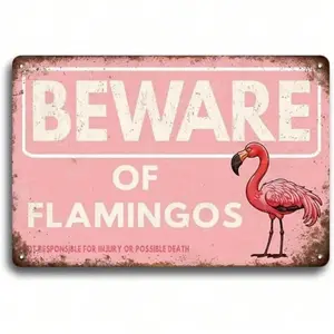 Aluminum Flamingo Sign for Outdoor and Indoor Decor Home Decoration Durable Pink Yard Art Aluminum Material Womens Home Garden
