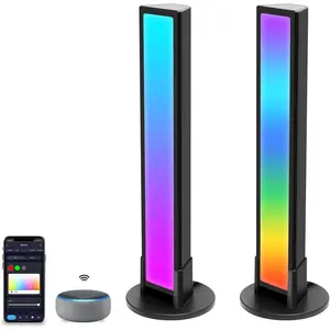 RGBIC Smart Light Bars Work with Alexa,Luxonic Gaming Ambient Lights with 20 Scene Modes and Music Sync Modes,Led Light Bars for TV, Party, PC, Entertainment Decor(No Support 5G) LUXONIC