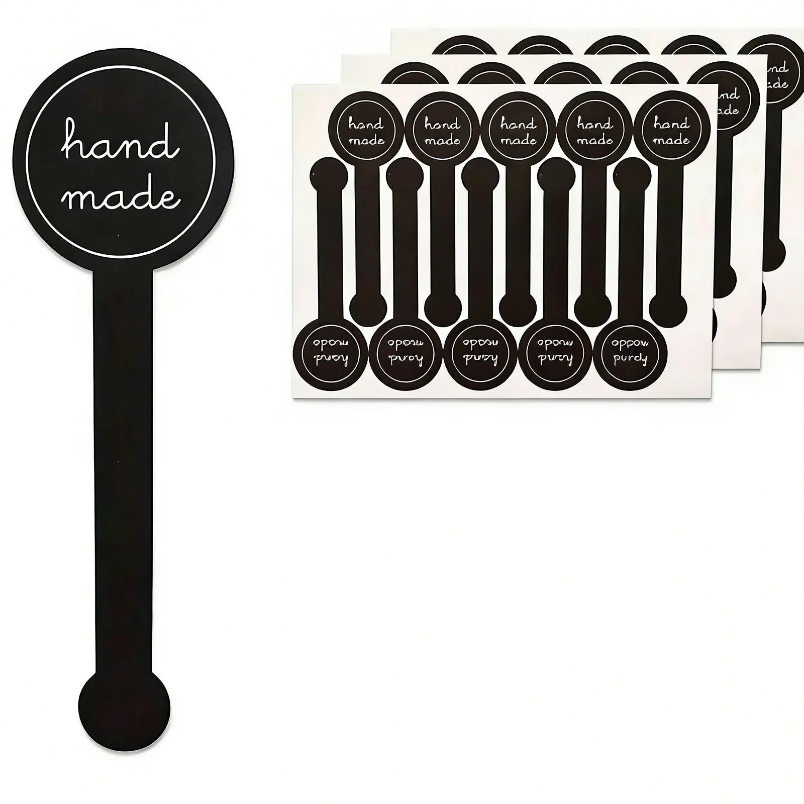 100 Pcs Handmade Quality Food Baking Sealing Stickers, Long Label Cake Stickers, Self-Adhesive Bread Labels, Anti-Tampering Seal for Pastry Bags, Sticky Labels, Self Adhesive Decal