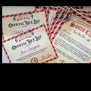 Custom Christmas Letter & Official Nice List Certificate - Perfect for the Holidays