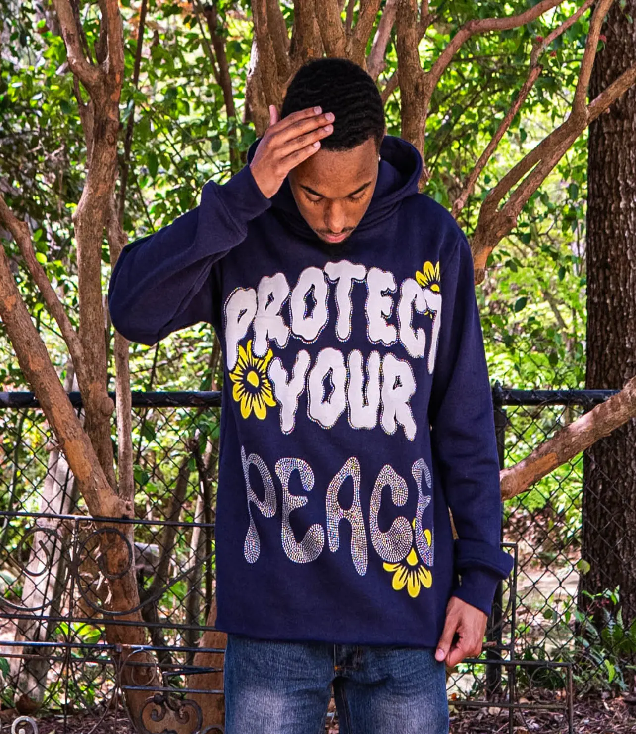 Protect Your Peace: The Reach Hoodie - Blue