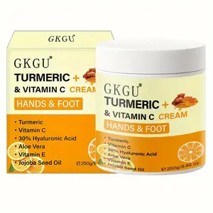 250g Turmeric Vitamin C Hand & Foot Cream, Intensive Foot Care, Moisturizing Foot Lotion, Rich in Vitamin C & Turmeric Ingredients, Suitable for Moisturizing Hands And Feet, Hydration And Moisture, Bidding Farewell to Dry Troubles