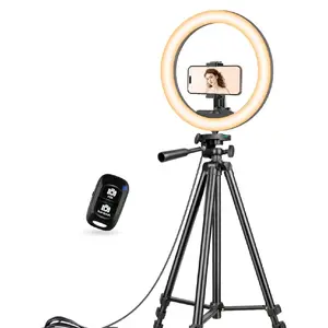 10-Inch LED Ring Light with Tripod Stand & Phone Holder for TikTok, YouTube & Live Streaming