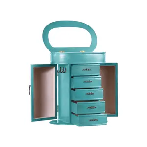 Hives & Honey Kerry Jewelry Chest with Mirror and Storage - Traditional Style Wood Chest for Jewelry Collection jewelry organizer