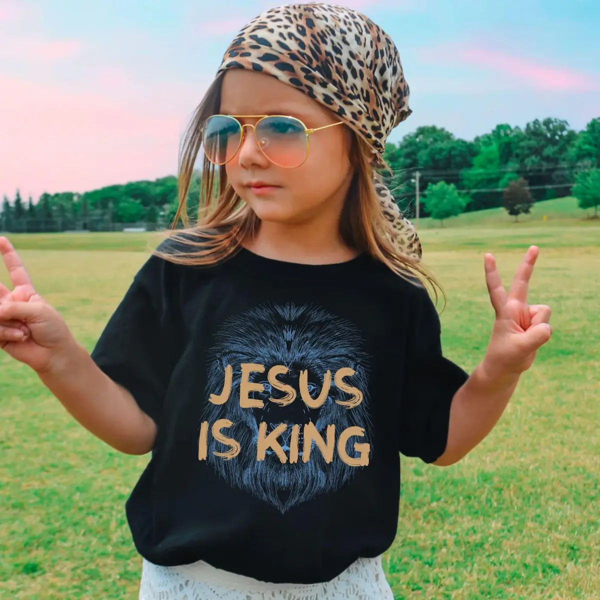 Jesus is King Christian Kids  Toddler Shirt, Religious Gift Tee for Boys and Girls, Faith Bodysuit