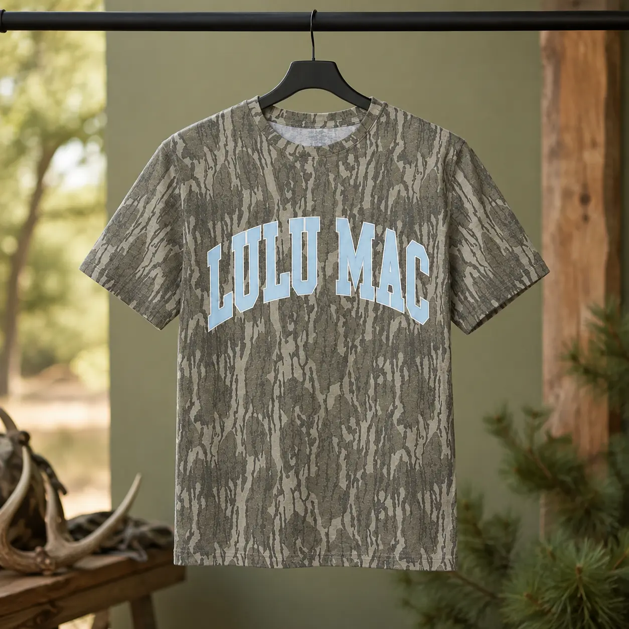 Lulu Mac Outdoor Hunting Tee, Unisex Casual Gift, Trendy Camo Graphic T-Shirt
