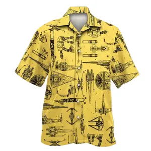 Space Ships Hawaiian Shirt Personalized Retro Hawaiian Shirt Summer Shirt Gift For Him Gift For Her Father Gift Mother Aloha Shirt Beach Outfit Floral Tropical Hawaii Shirt