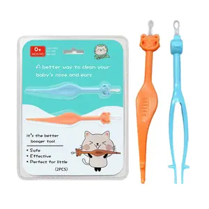 Two Pack 3 in 1 Baby Nose and Ear Gadget, Safe Baby Booger Remover, Nose Cleaning Tweezers, Nose Cleaner for Baby Infants and Toddlers, Dual Earwax and Snot Removal Baby Must Have Items