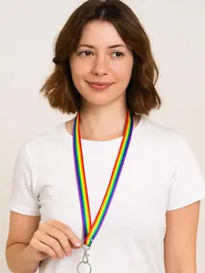 Rainbow Flag Lanyards – Durable LGBTQ+ Pride Neck Lanyards with Vibrant Rainbow Design for Keys, ID Badges, Events, Pride Parades, Schools, Workplaces & Everyday Use