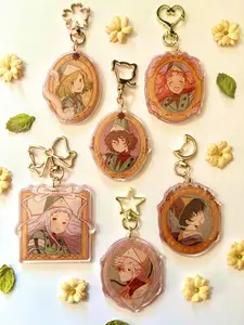 Witch Hat Atelier charms - Coco, Agott, Richeh, Tetia, Olruggio, and Qifery