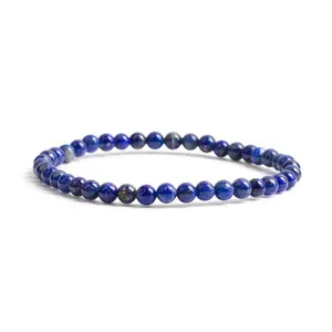 Lapis Lazuli Stretch Bracelet 4mm Beads Natural Stone
