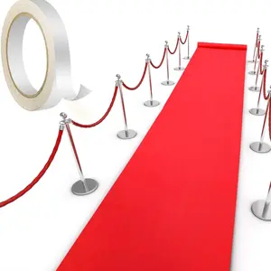 Red Carpet Runner Rug for Party 55gsm Thickness with 1 Piece Carpet Tape for Wedding Christmas Xmas Outdoor Wedding Party Hallway Rug(2.6 x 30 Feet)