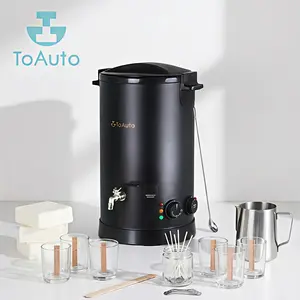ToAuto Wax Melter 10L for DIY Candle Makers with Faster Wax Outlet & Precise Temperature Control Easy to Clean Pink Color Ideal for Thanksgiving & Christmas Projects outdoorfun