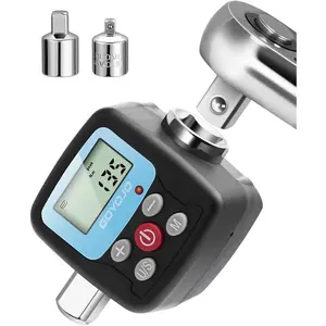 Digital Torque Wrench Adapter, 4-135Nm (2.95-99.6 ft-lb)  Torque Converter with Digital Display, 1/2", 1/4", 3/8" Adapters for , Engine Maintenance, and Versatile DIY Use