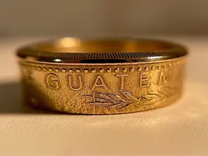 Republica De Guatemala Coin Ring | Guatemalan Hand Made Ring | Guatemalteco