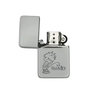 WebMD Parody Engraved Lighter Pee Boy Cartoon Joke Funny Hypochondriac Nurse Gift White Windproof Refillable Flip Lighter Custom Engraving