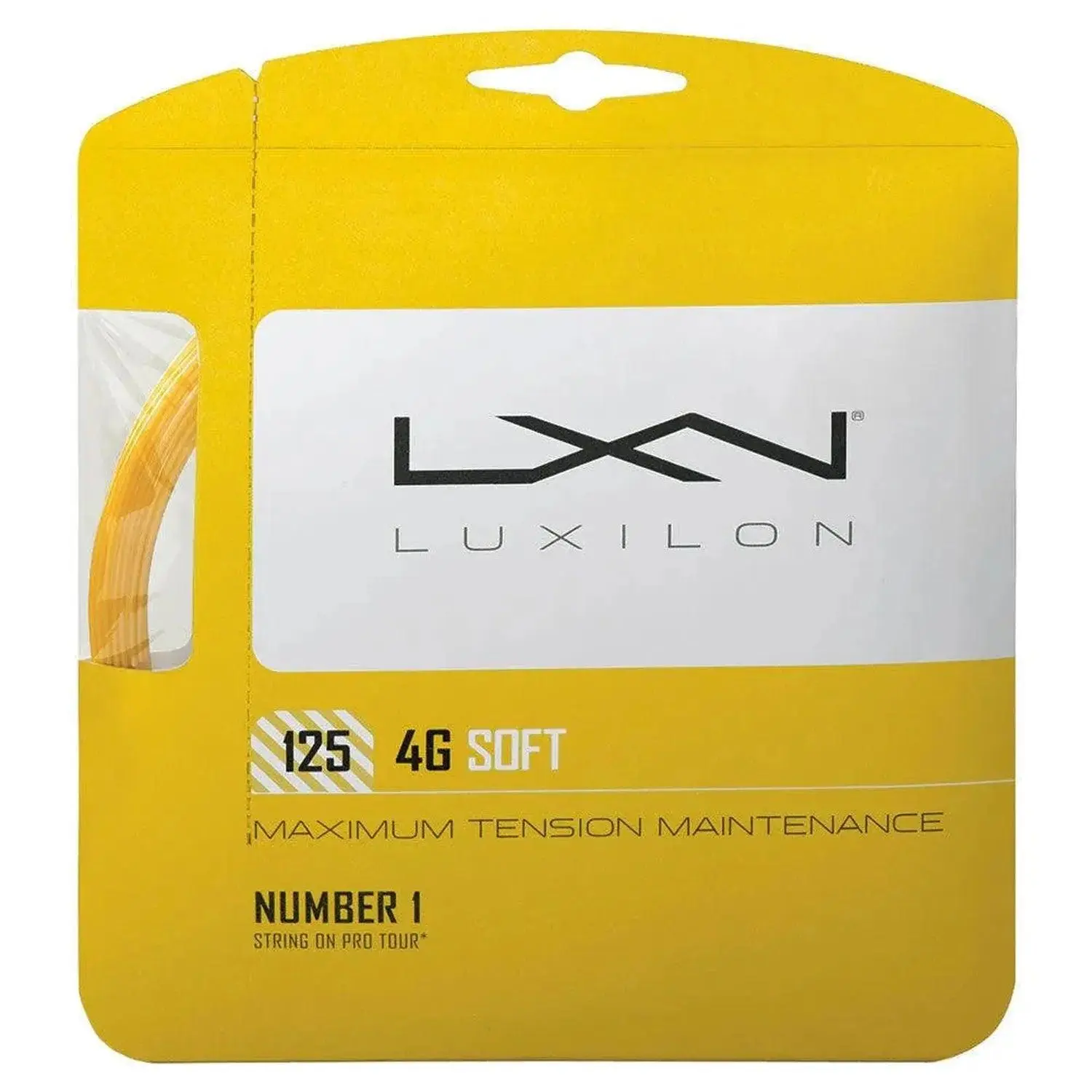 Co-Polymer Monofilament 4G Tennis String, 125/17G Gold, Softer Than Original, Offers Longer Playability, Adults