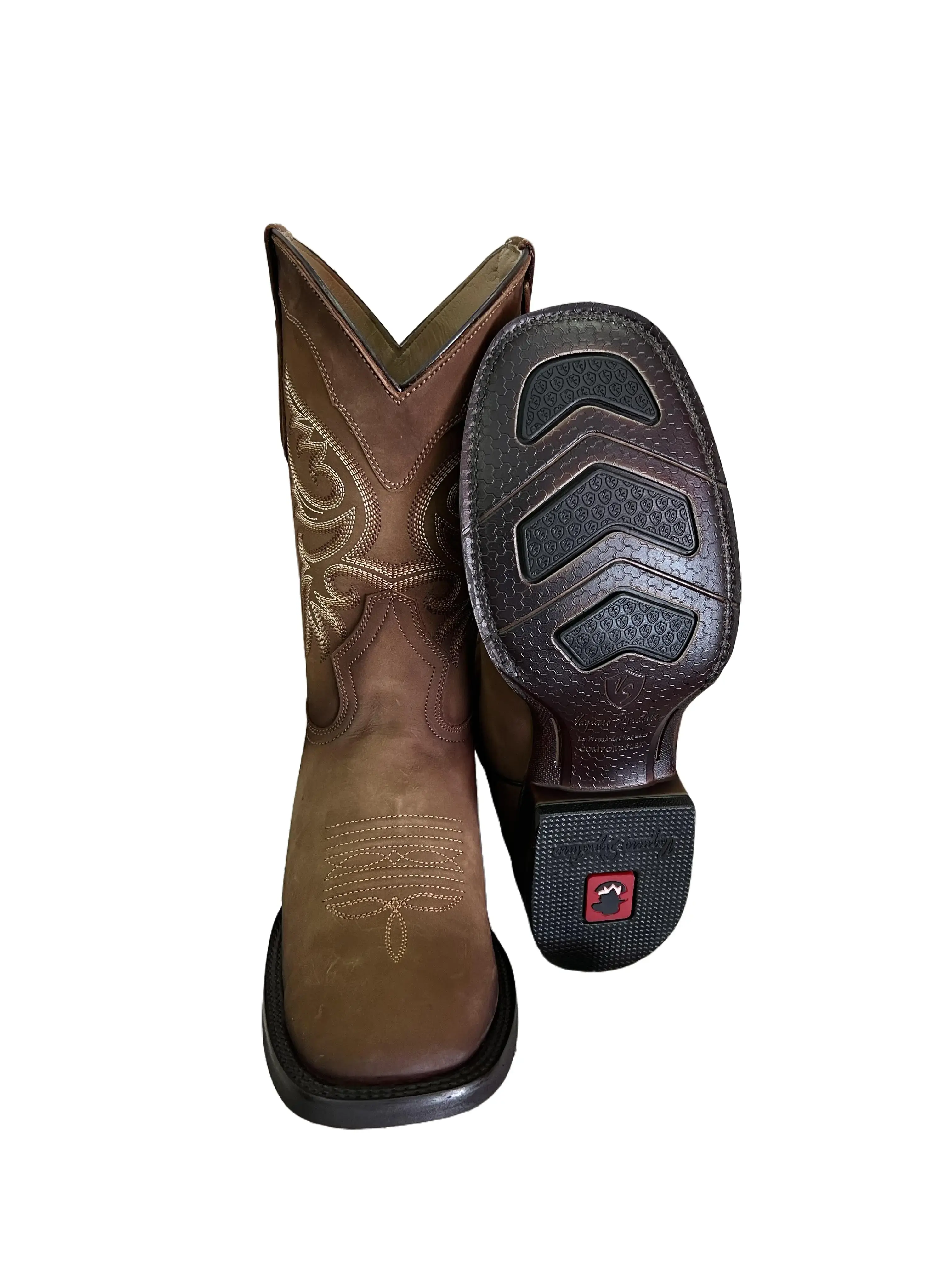 4565402659- Wide Square Toe Boot Dual Density- Topo Difuminado- Rubber Sole