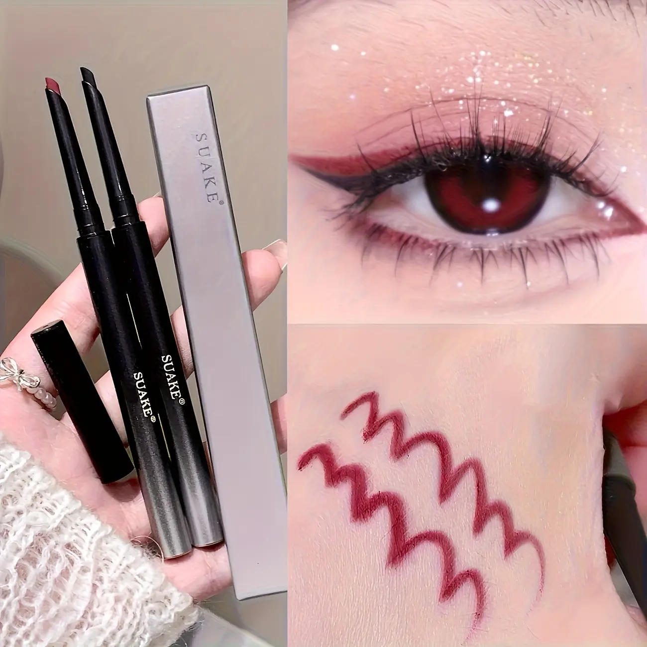 Creamy Gel Eyeliner Pencil Stick - Beauty Makeup Product with Slightly Angled Tip, Easy Control, Effortless Application, Portable, Smudge-Proof, Waterproof, Sweatproof, Beginner-Friendly