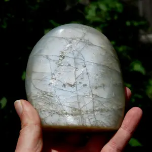 1.25lb XL SUPER FLASHY Green Moonstone Crystal Freeform Tower