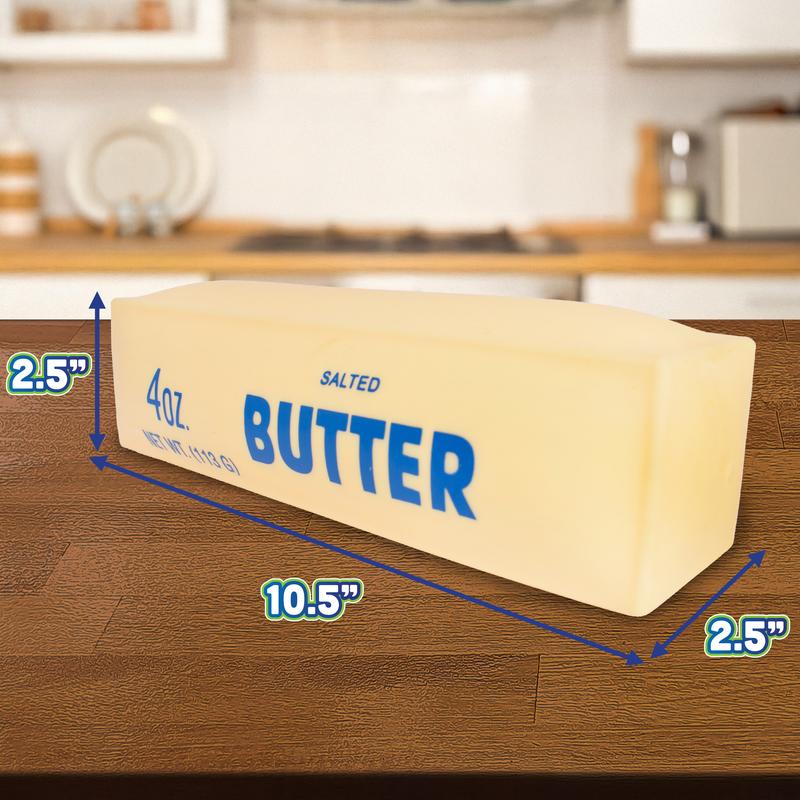 Large Squishy Butter - Stress BallToy for Kids & Adults, 10+ Inch Jumbo Stick, Perfect Gag Gift for Ages 3+, Sensory Fidget Toy