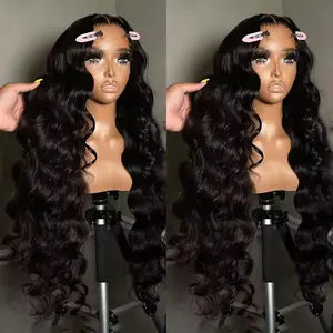 32 34 Inch Body Wave 7x5 Glueless Human Hair Wigs Body Wave Pre-Cut 13x4 Lace Frontal Wig Brazilian Human Hair Wig 180 Density Natural Color Glueless Wig For Women TikTokShop SummerVibes
