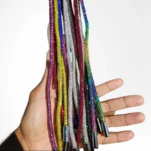 Colorful Rhinestone Bling Hoodie Strings