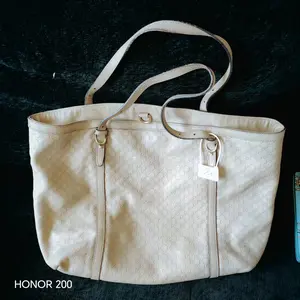 Pre-owned Dior Light Beige Diagonal Monogram Large Tote Bag