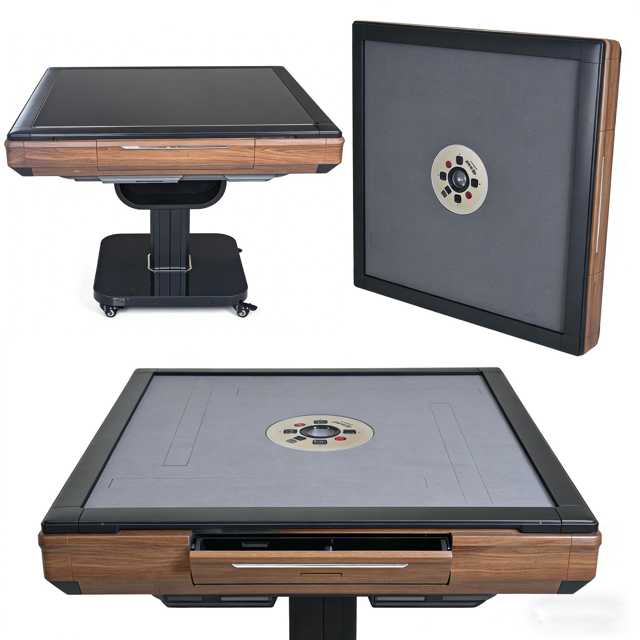 SAVEYOUR  Foldable Ultra-Thin Automatic Mahjong Table with Wheels, 42mm Numbered Tiles (Chinese & American Style), 2 Magnetic Tile Sets + Hard Table Cover, 110V, Space-Saving Quiet Design for Home Use