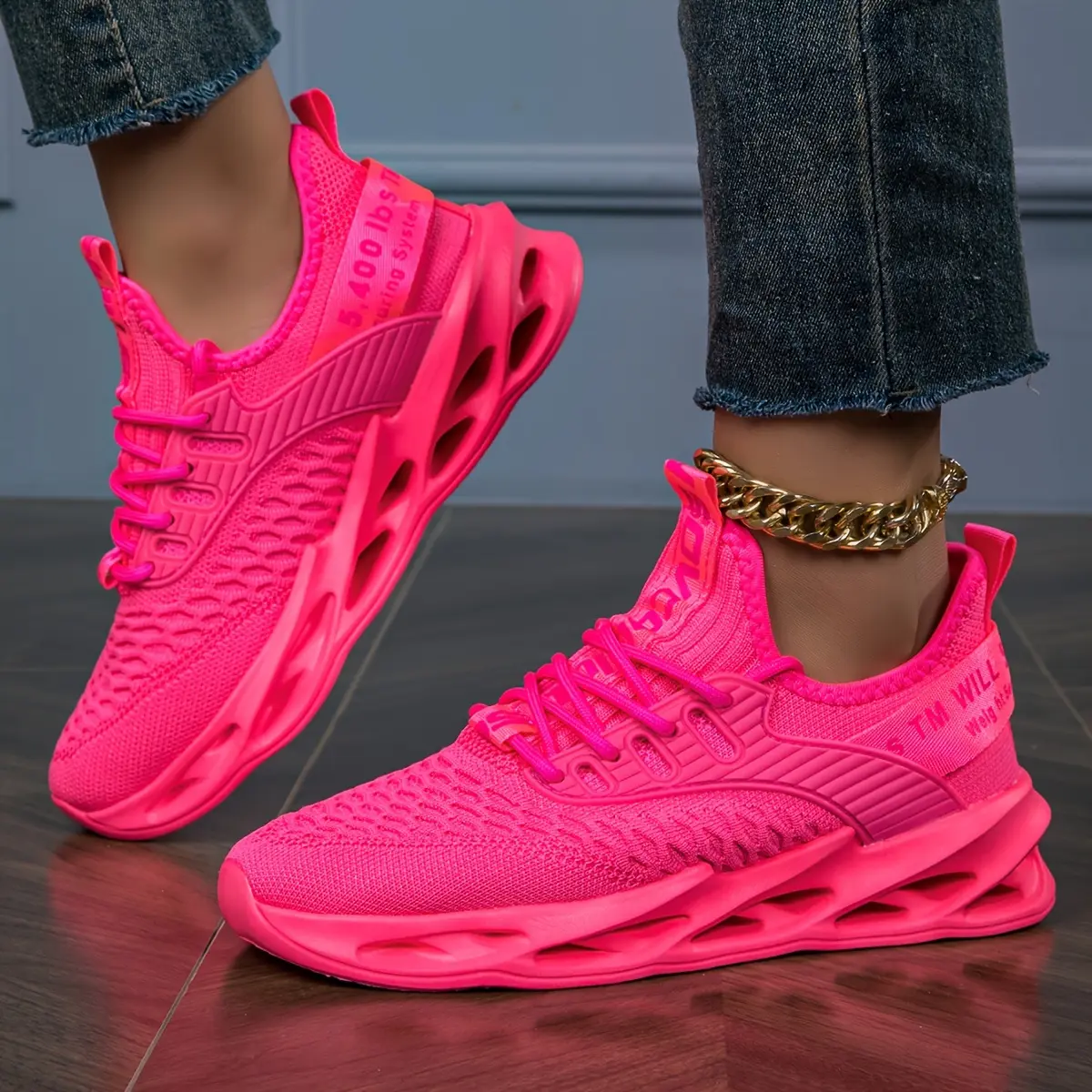 Pink Breathable Mesh Sneakers - Lightweight, Shock-Absorbing Casual Sneakers All Seasons sneakers  2025  women sparkly  shoes