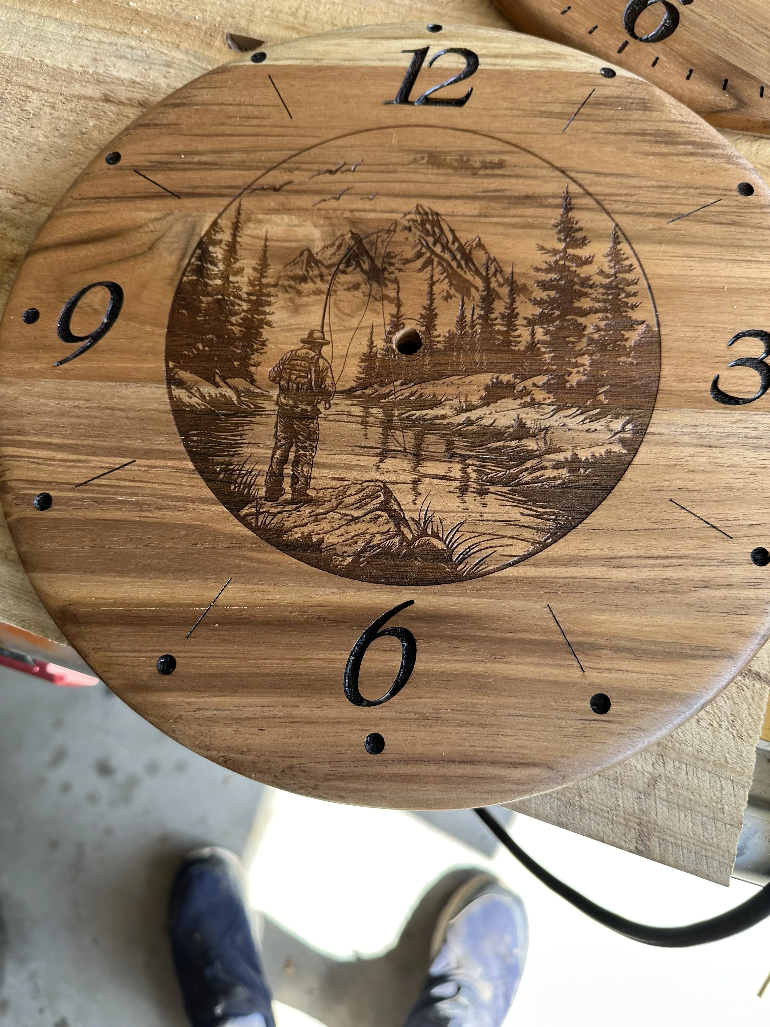 Handcrafted Wooden Clocks  Bring the outdoors inside with these one-of-a-kind engraved wall clocks! Each piece is made from real wood and laser engraved with detailed artwork that stands out beautifully.