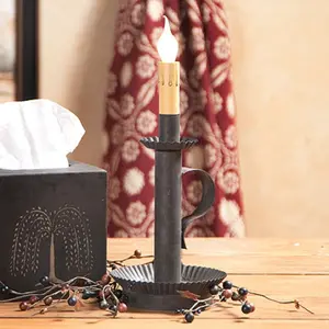 Classic Colonial Candlestick Accent Light in Kettle Black