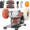 15° Electric Mini Belt Sander Kit - 7 Adjustable Speeds Bench Grinder with Low Noise Motor, Power Adapter, Woodworking DIY Tools and Gadgets for Hobbyists, Multi-Surface Sharpener for Metal/Wood/Plastic, Knives