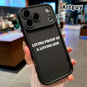 Phone Case for iPhone 17 Pro Max 16 Plus 15 14 13 12 11 Air E Divine Living Proof Pocket-Friendly Shockproof Silicone Protective Softcase