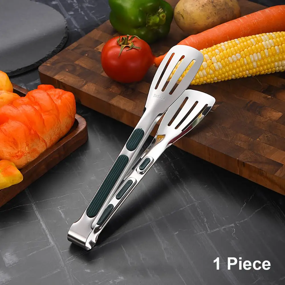 Stainless Steel Cooking Tong, 1 Count Food Tong With Non-Slip Grip For Salads, Barbecues, Buffets