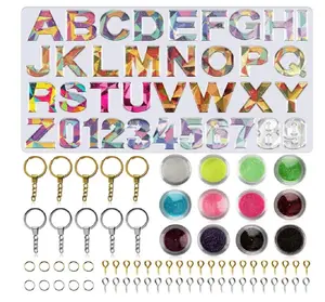 Resin Silicone Molds - Alphabet Letter and Number for Epoxy DIY Keychain Making
