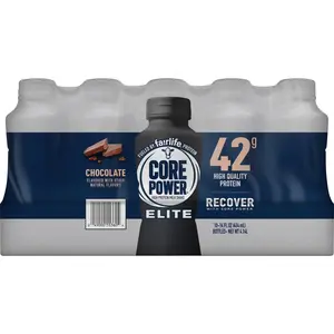 Core Power Elite 42g Protein Shake Chocolate 14fl. oz. 10 Pack - High Quality Protein Beverage with Complete Protein - Energy